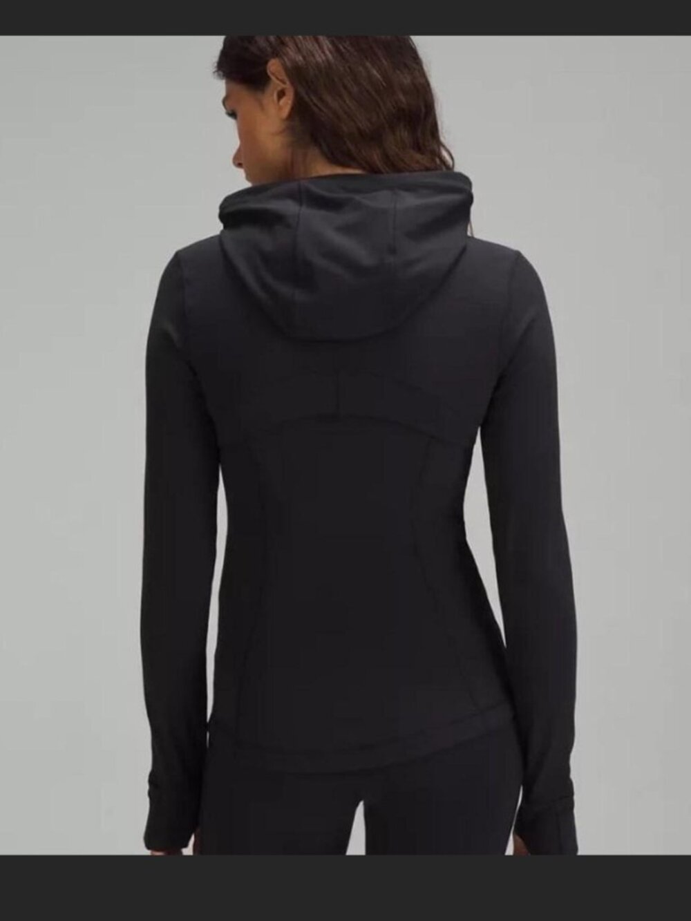 Lululemon Black Hooded Full Zip Degine Jacket Size 4 Women's - Picture 2 of 4